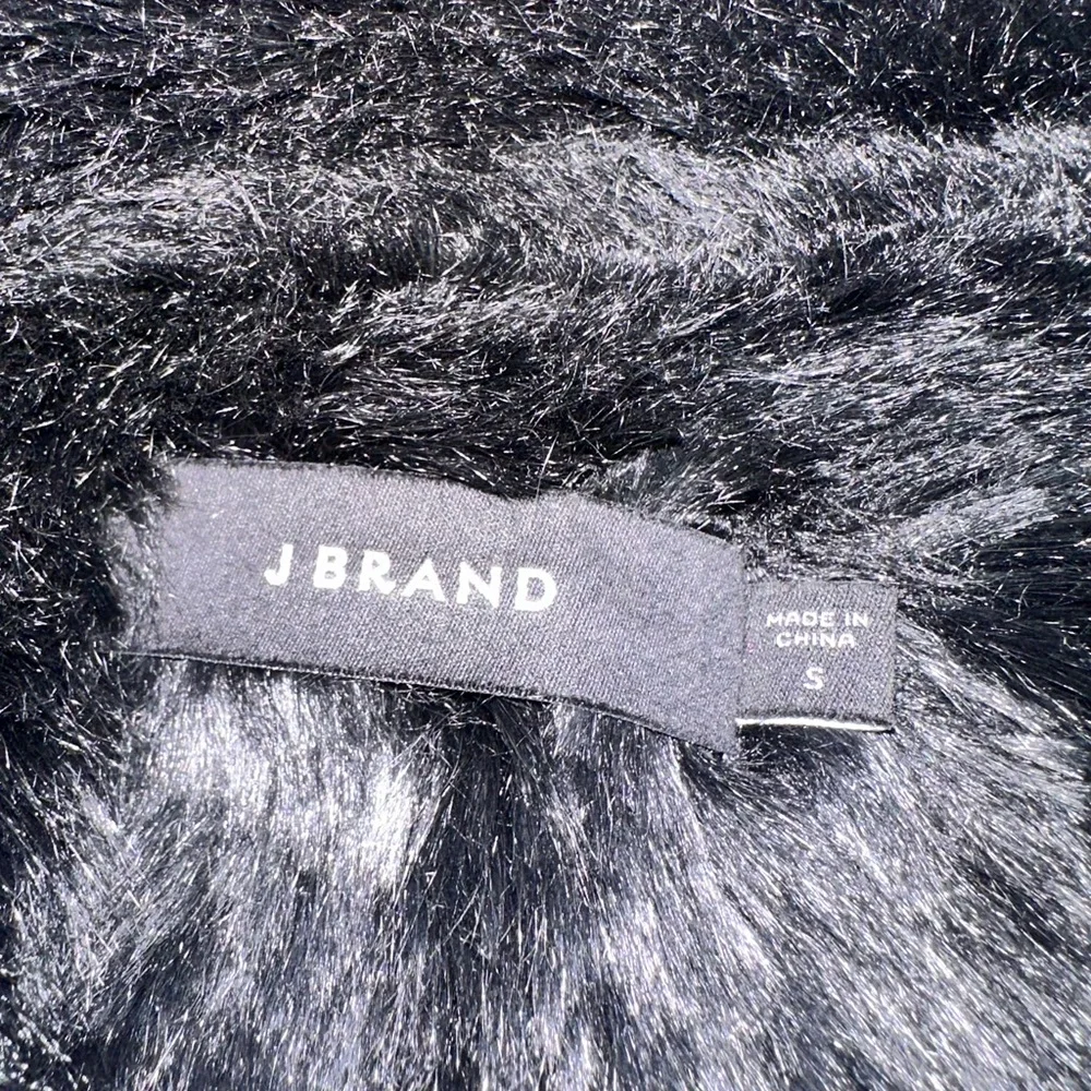 J Brand Black‎ Faux Fur Lined Jacket